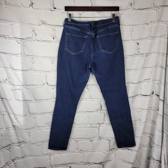 Old Navy Jeans Womens 10 Regular Dark Wash Stretch‎ Mid Rise Curvy Skinny - Picture 4 of 5